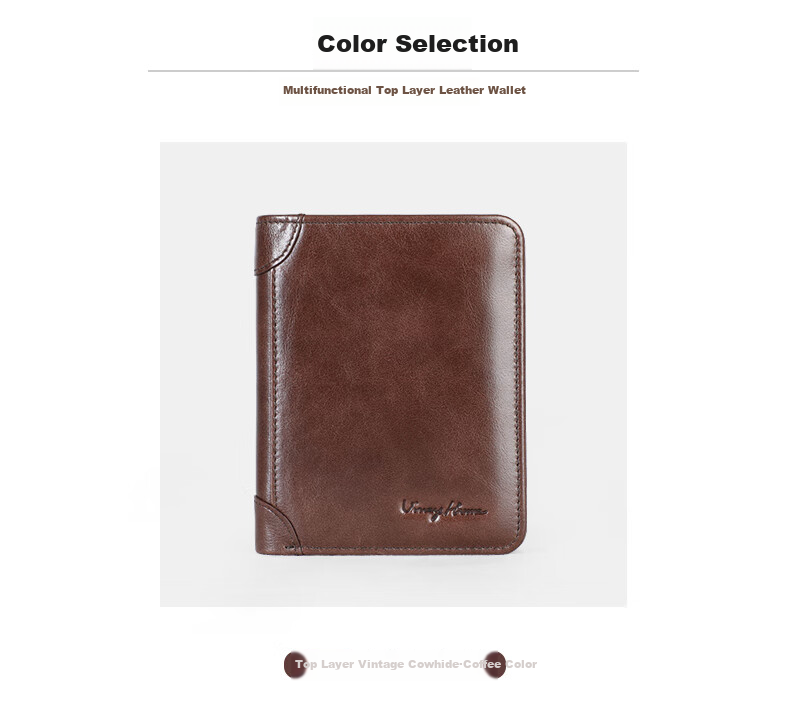 Viney Men's High-End Brand Wallet, Short Card Holder, ID Holder, Light Luxury Birthday Gift for Boyfriend, Husband, Father, Or Dad 9
