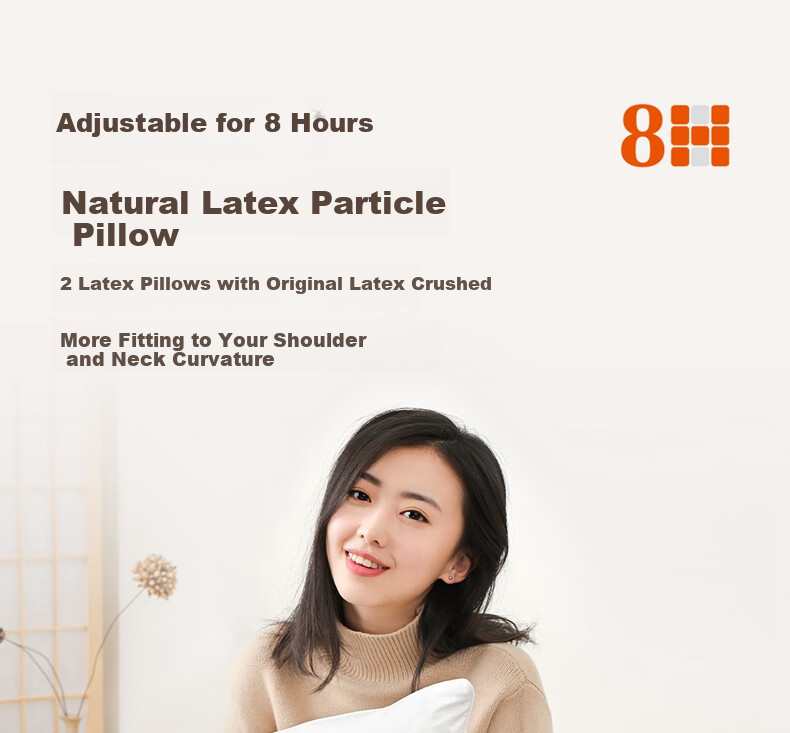 8H Thailand 91% Natural Latex Pillow for Adults, Cervical Spine Support, Sleep Aid, Special Pillow, Z5 White 2