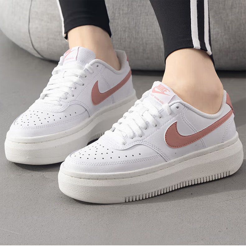 NIKE Women's Court Vision Alta Casual Sports Shoes Shock Absorption DZ5394-102 White Pink Size 39 2