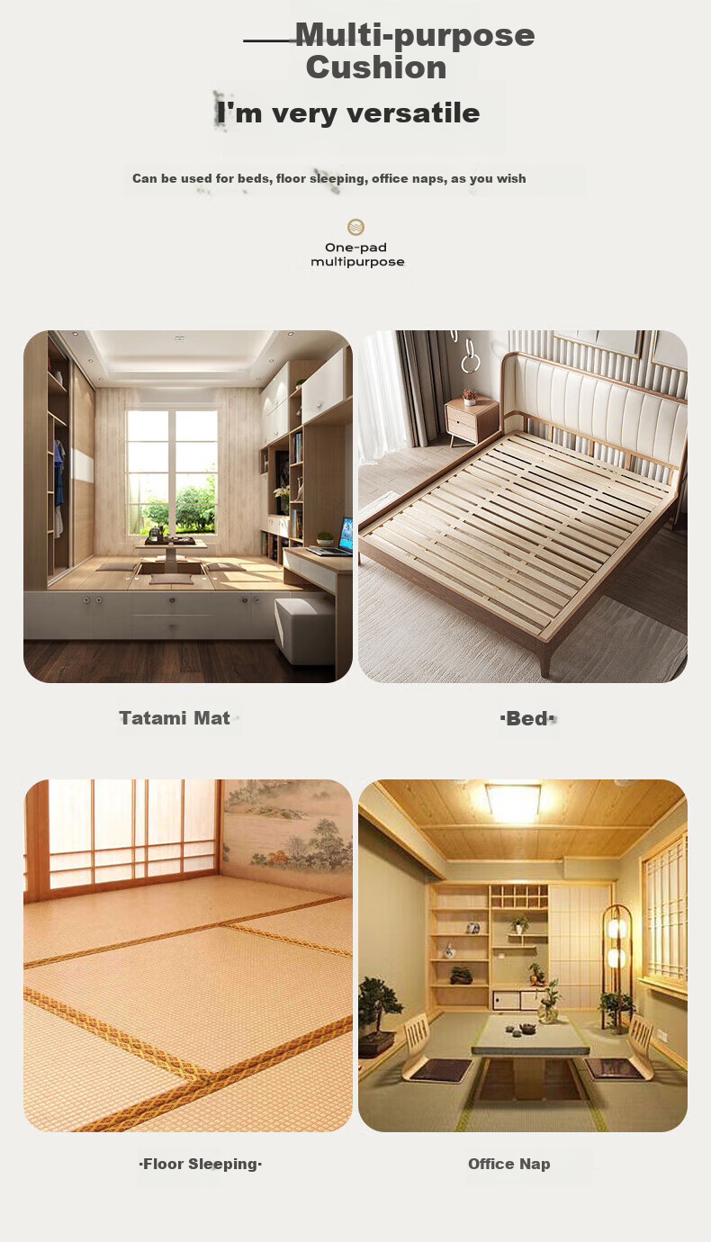 Hengyuanxiang Foldable Foam Mattress, 1.2x2 Meters, Floor Mat for Naps, Single Person Rental Apartment Tatami Bed Pad 5