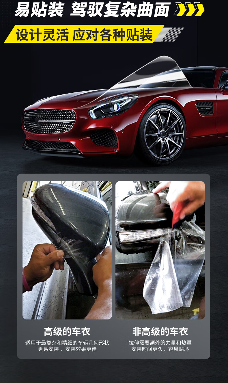 MICHELIN Invisible Car Paint Protection Film Full Body TPU Anti-Scratch Protective Film Thickened Upgrade 8MIL with Installation Package 10