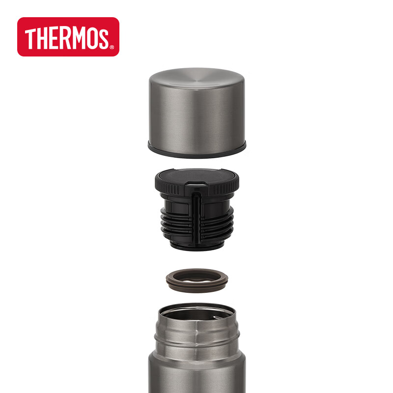 Термос THERMOS Pure Titanium, 500 мл, портативный, для спорта и путешествий, для мужчин и женщин, подарок на Новый год, TCTE-BK