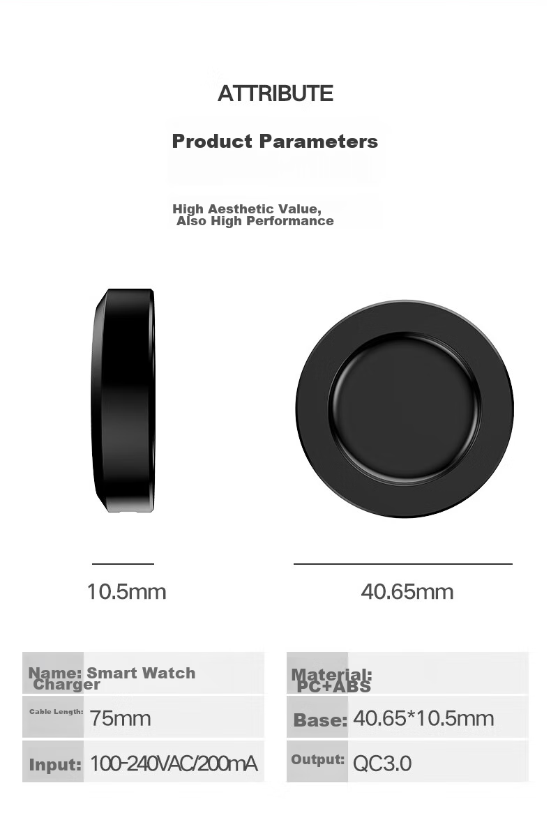 Watchbond Magnetic Fast Charging Dock Compatible with Huawei Watch GT6/5/4/3/2/buds/watch4/3/2/pro/Runner/cyber Cable Charging Base 7