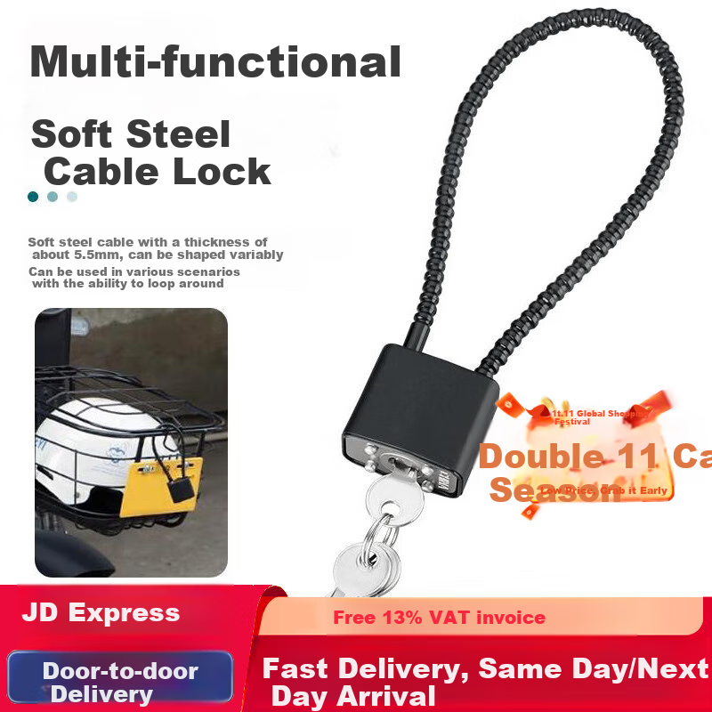 Chugong Steel Wire Padlock, Anti-Theft Cabinet Lock, Locker Lock, File Cabinet Lock, Long Padlock, Steel Wire Lock, Anti-Theft Lock Head, Length 20