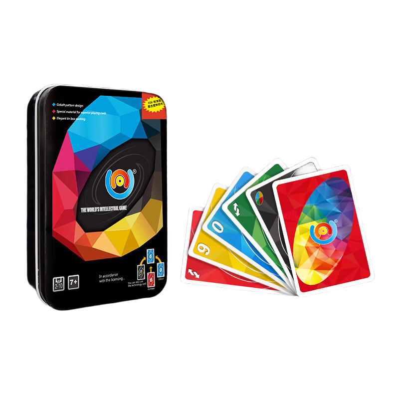 Benniu Uno Official Card Game Multiplayer Party Casual Game Crystal Thickened Plastic Edition Uno Game