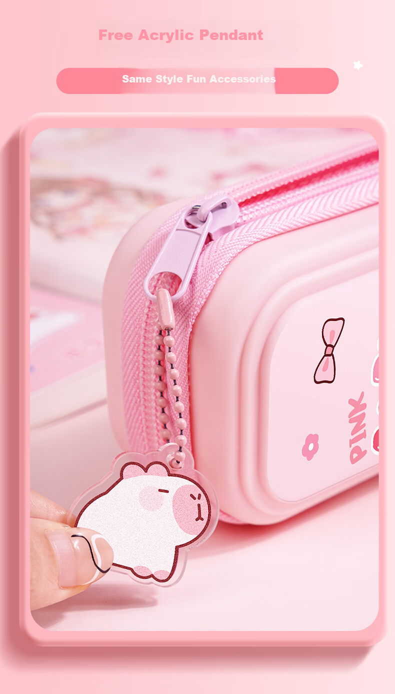 Kabaxiong Detachable Bubble Ball Double-Layer Pencil Case, Smooth Opening And Closing, High Aesthetic Value, Large Capacity Stationery Pencil Case for Students, Back-To Essential for Girls 7