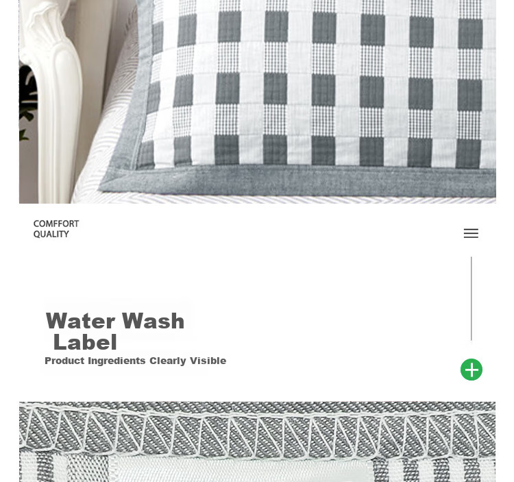 Yuanshenghuo 100% Xinjiang Cotton Pillowcase, Household Anti-Head Oil Pillow Cover, Extra Large And Thick, One Pair Gray Plaid 55*80cm 12