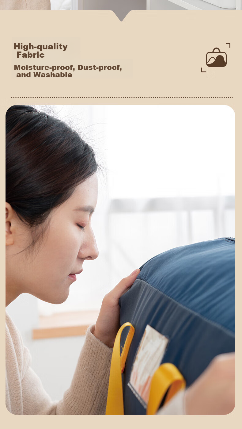 Kelianghuizi Kindergarten Quilt Storage Bag, Student Bedding Cotton Quilt Bag Oxford Cloth Luggage Bag Packing Bag, Orange 54 Liters 14