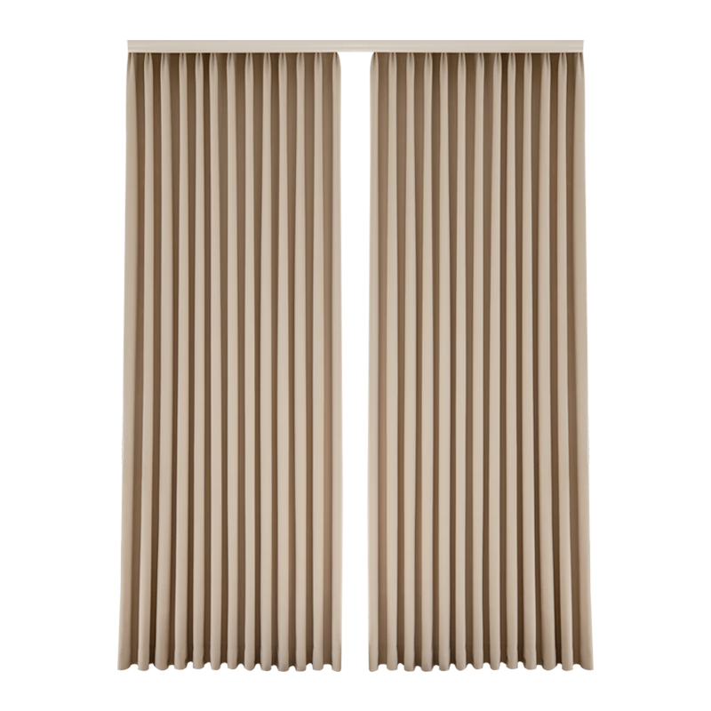 Jinchan Blackout Curtains for Home, Soundproof Bedroom Living Room High-End Draped Curtains Set with Perforated Holes, Cream Color 180*270