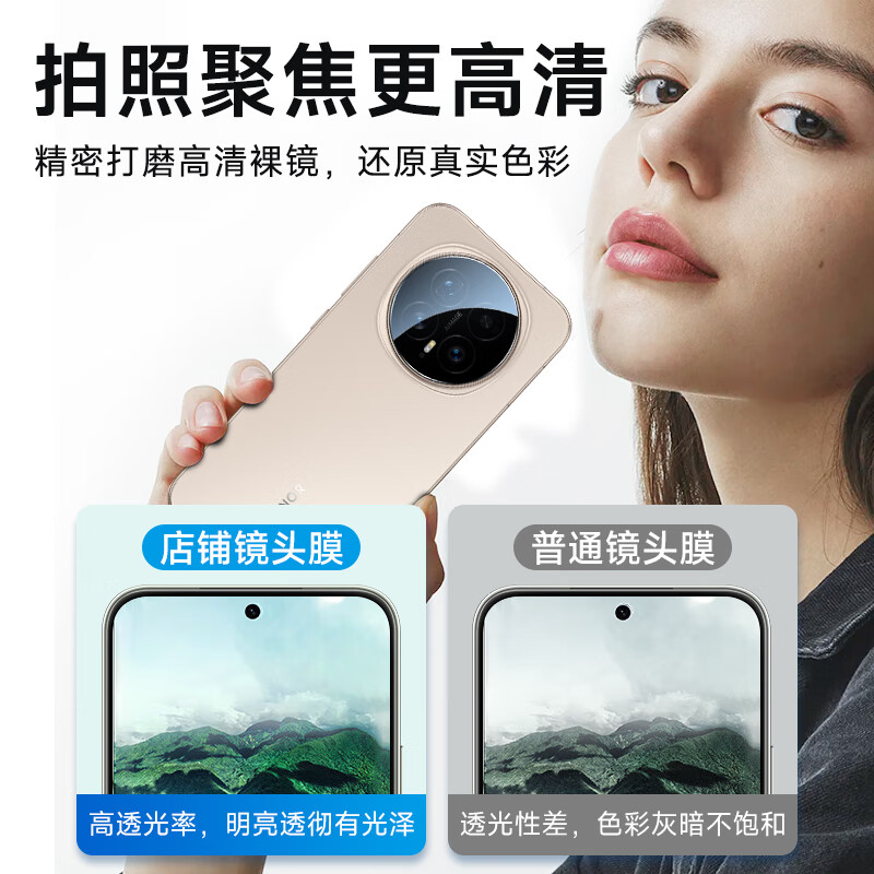KOOLIFE [Value Pack of 2] Compatible with Honor Magic8 Lens Protector Film, Honor Phone Rear Camera Protective Film, AR Anti-Reflective Ultra-Thin High-Definition Scratch-Resistant Dustproof Film
