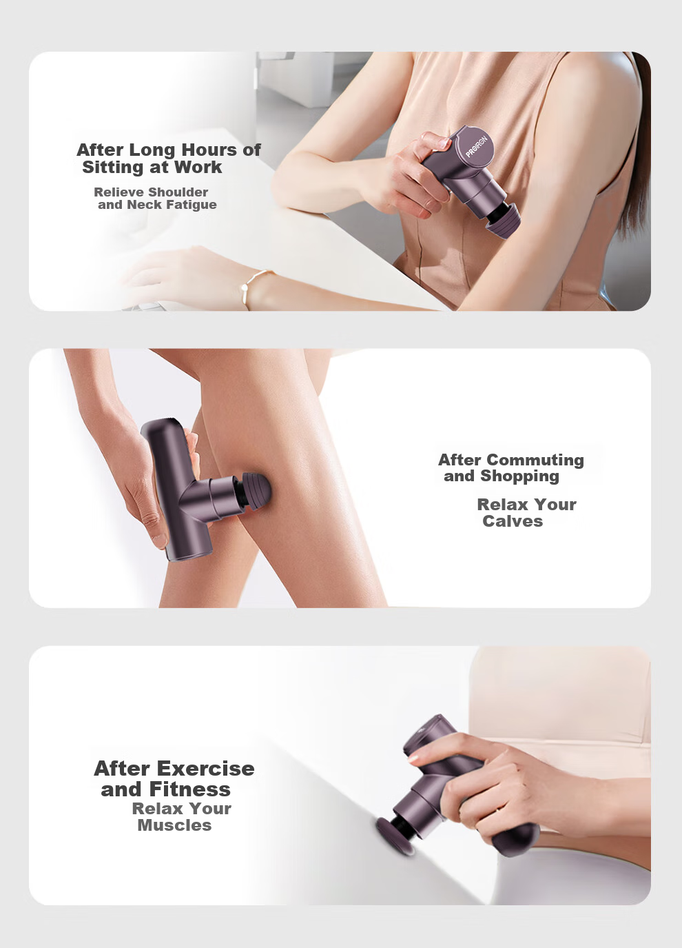 PROIRON Puli'ai Mini Professional Portable Massage Gun for Fascia, Muscle And Body Massage, Gift Box for Girlfriend Or Wife, Little Monster Purple 5