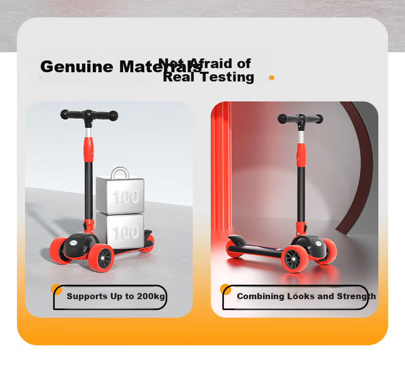 SWAY Scooter for Children 3-6 Years Old, Anti-Rollover, Foldable, Light-Up Wheels, Kids' Kick Scooter 9