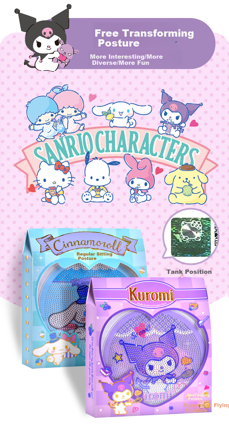 KUROMI Diamond Stickers for Boys And Girls, Sanrio Kuromi DIY Craft Sticker Set, Pretend Play Gift for Ages 7-14 Birthday Present 7