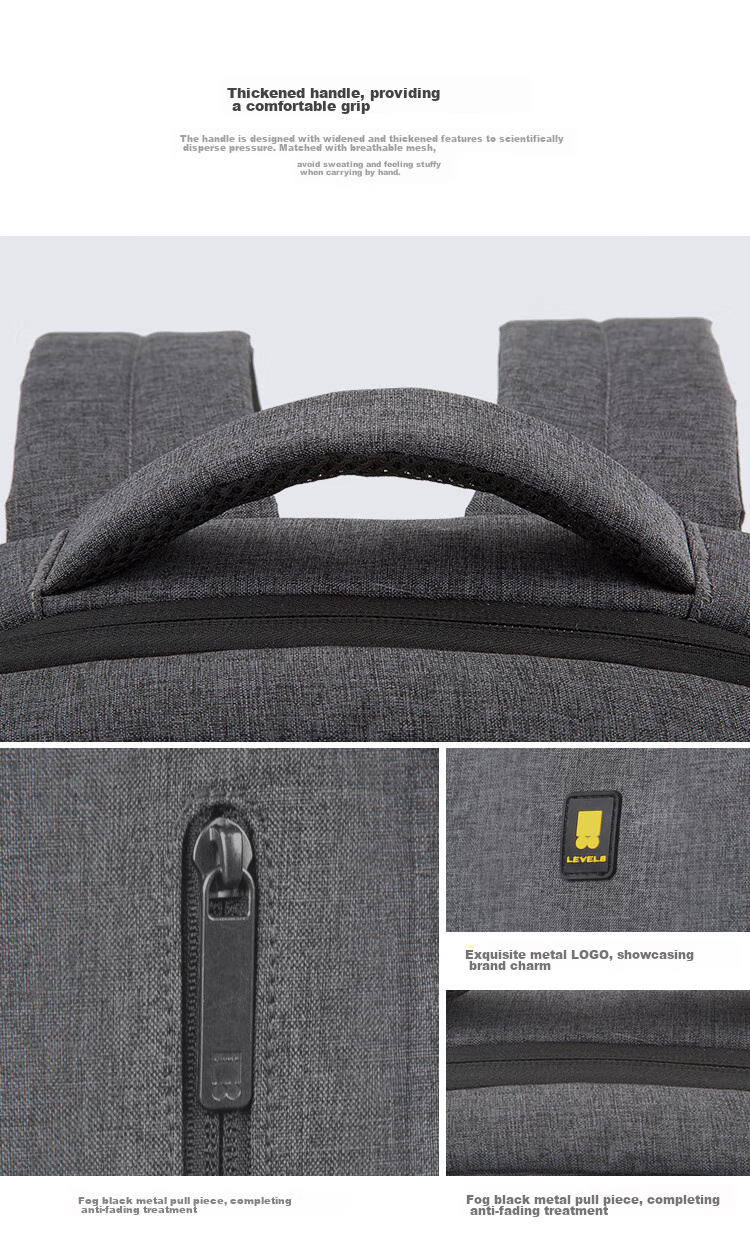 LEVEL8 Business Casual Backpack, 15.6-Inch Large Capacity Laptop Bag for Men, School Bag LA-1850 4