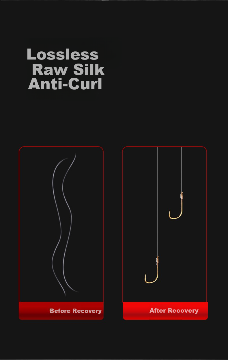 Diaoyuwang Pre-Tied Double Hook Anti-Tangle Fishing Rig with Golden Sleeves New Guandong Crucian Carp Hook, Iseni Barbed Hook #11 with #4 Leader Line 5