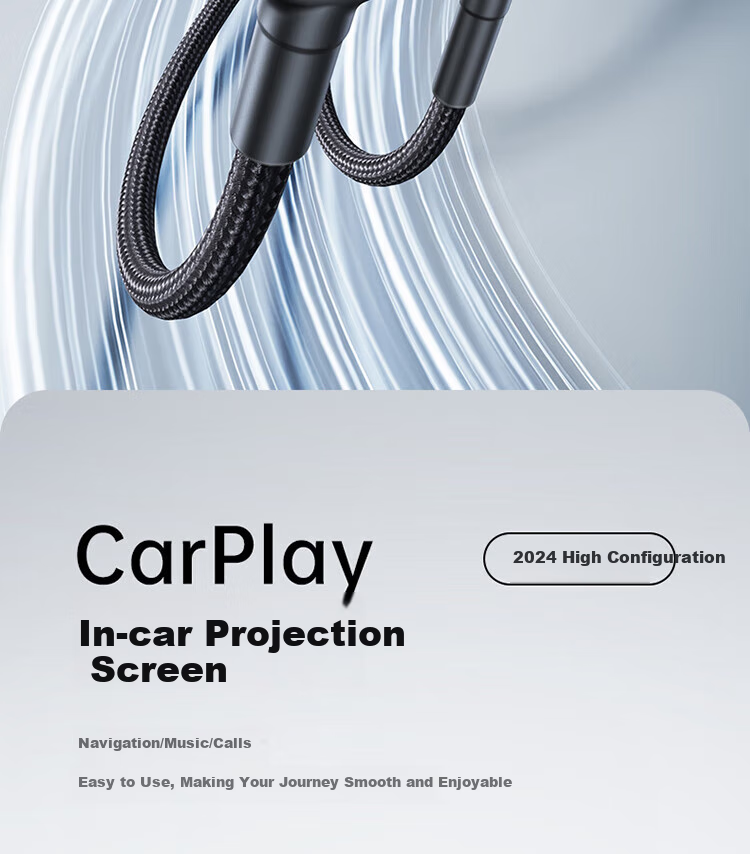 BASEUS Apple 18 Charging Cable, Type-C Data Cable, USB-C Car CarPlay Transfer Fast Charging Cable, Suitable for IPhone 17/16/15 Pro Max Phones, 0.5 Meters 2