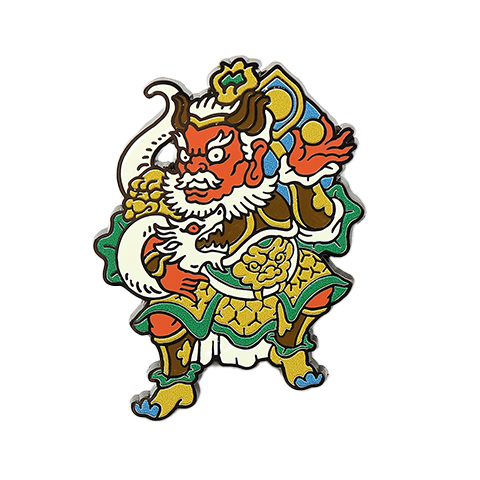 Heishenhua Gu Kong Ying Shen Tu Guang Mu Tian Wang Badge Metal Magnetic Brooch Pin Refrigerator Magnet Accessory Gift