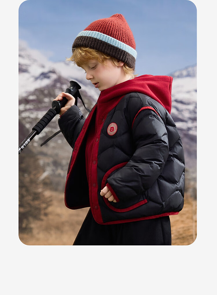 ASK JUNIOR [Three-Proof One Garment Three-Wear] Canadian Duck Down Children's Down Jacket 2025 Winter Toddler Fleece Warm Boys 9