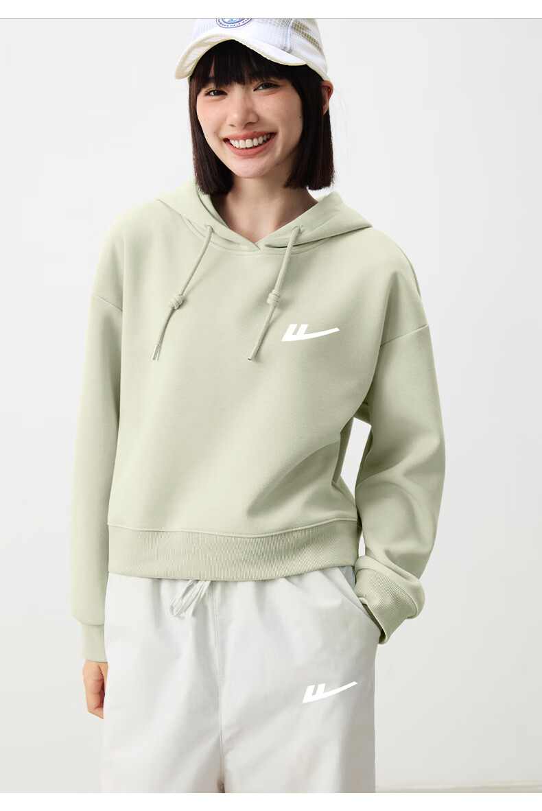 Warrior Women's Casual Sports Set 2026 Autumn Short Hooded Sweatshirt Long Sleeve Ribbed Cuffed Sweatpants Full Outfit 5