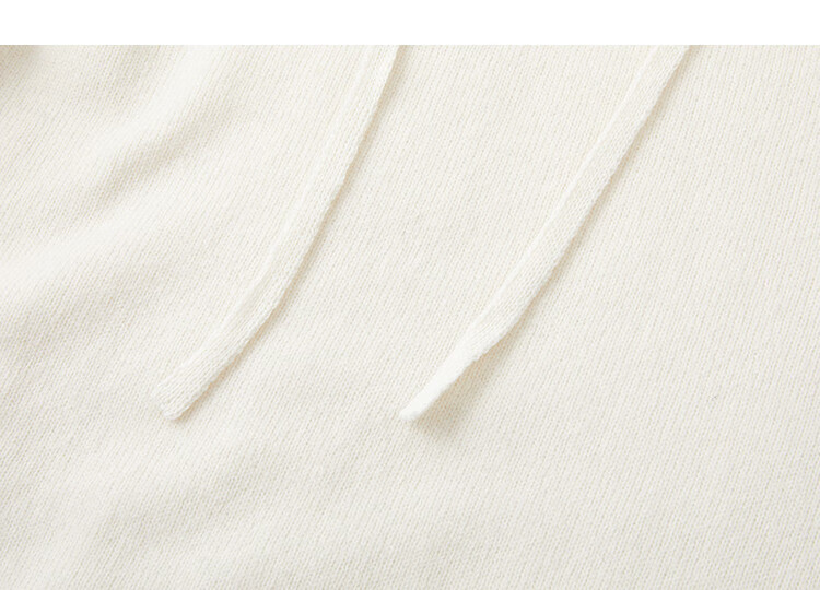 Demana Seamless 100% Merino Wool Winter Simple Hooded Drop Shoulder Loose Knit Sweater for Women 4