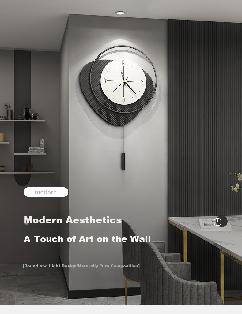 Momen Wall Clock, Luxury Timepiece for Living Room, Artistic Modern Minimalist Stylish Creative Grid Decorative Wall Clock 1