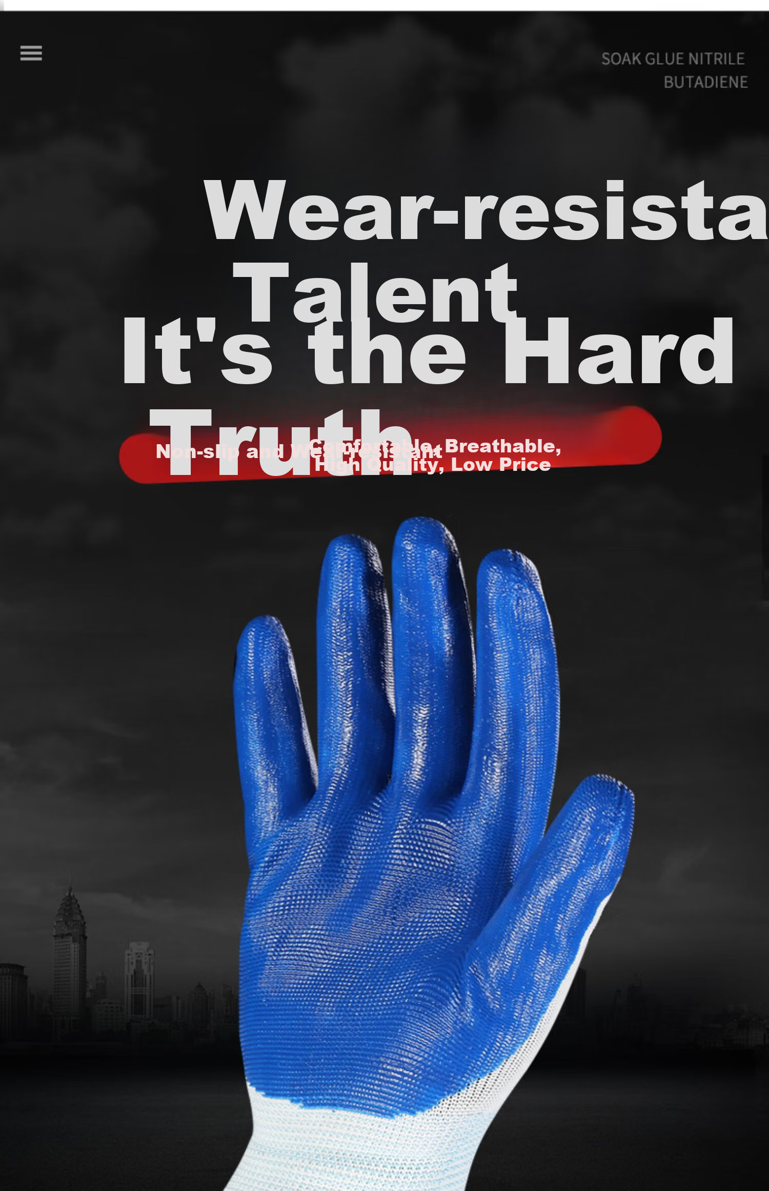 GUANNUODA Nitrile Rubber Work Gloves, 12 Pairs/pack, Wear-Resistant, Oil-Resistant, Waterproof Coated Gloves, Construction Site Auto Repair Building Protective Gloves 1