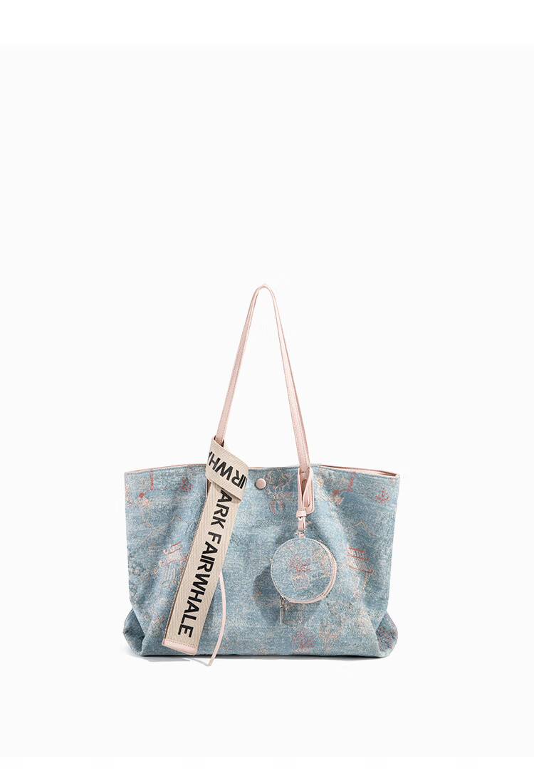 Mark Fairwhale Embroidered Casual Large Capacity Tote Bag Daily Commuter Versatile Shoulder Handbag Birthday Mother's Day Gift 3