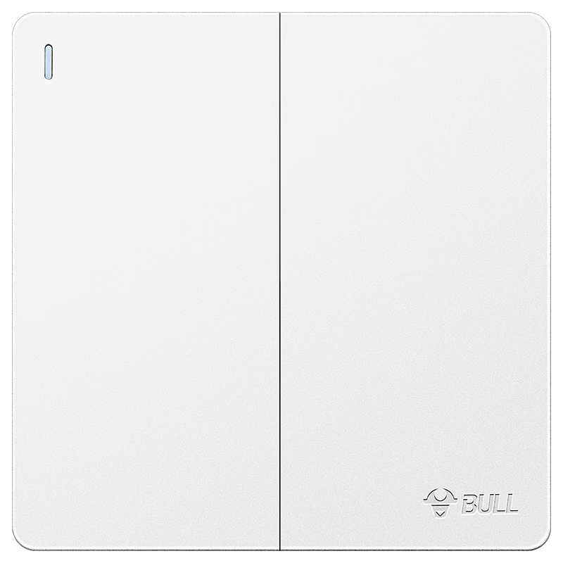 BULL Switch Socket G12 Series Two-Gang Multi-Control Switch Cream Style Large Panel Switch G12K214 Twilight White