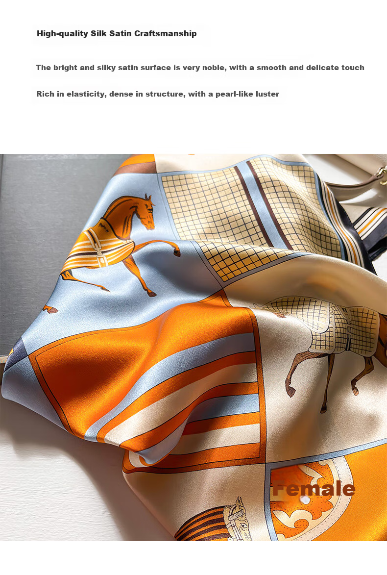 Hangsilu Silk Scarf for Women, Mulberry Silk Square Scarf, Birthday And Holiday Gift for Ladies, Mothers, And Teachers 6