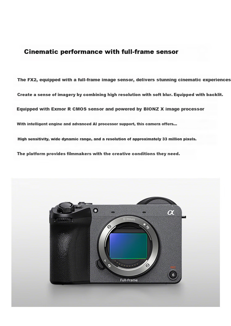 SONY Compact 4K Full-Frame Cinema Camera ILME-FX2B, Body Only 5