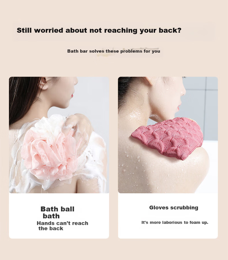 Baoshi Japanese Honeycomb Bath Sponge, Shower Loofah, 2-Pack, Children's Exfoliating Washcloth, Bathing Tool, Back Scrubber for Men And Wome 2