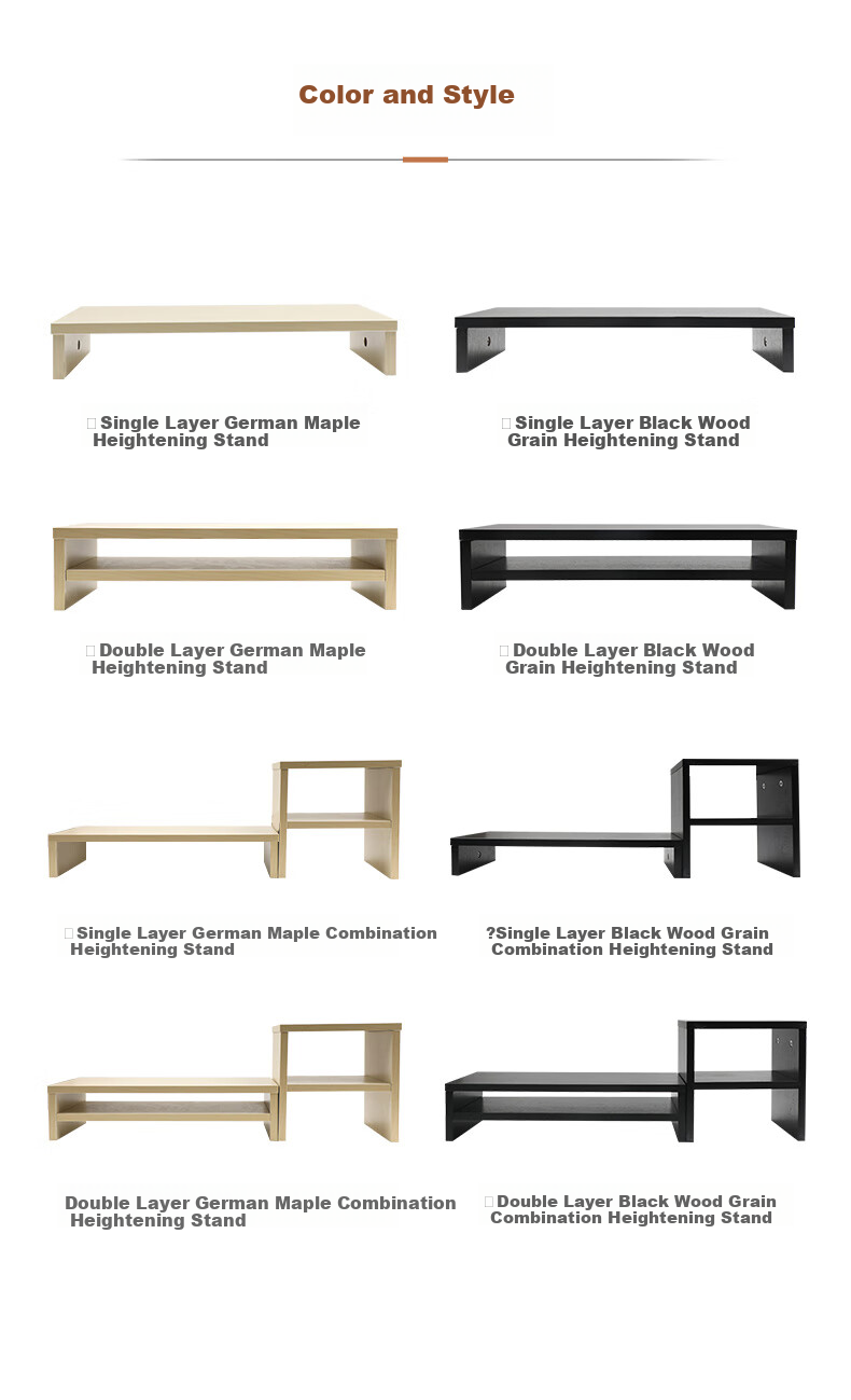 Beifang (Befon) Desktop Computer Monitor Riser, Laptop Riser, Office Storage Rack Base, Monitor Stand, Desktop Keyboard Organizer Shelf 71931 11