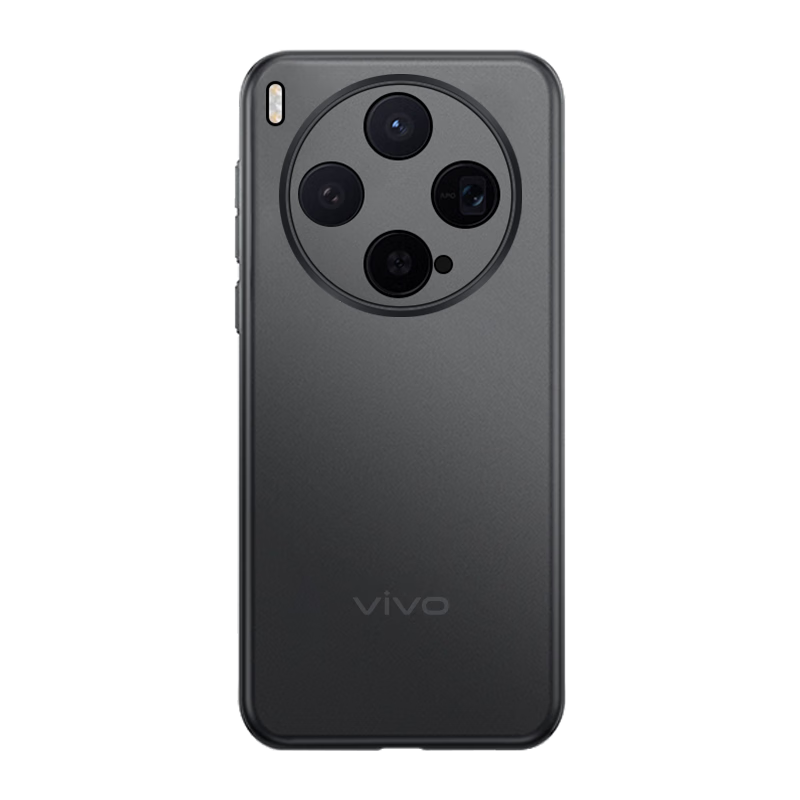 Guleisi Compatible with Vivo X300 Phone Case, Full-Coverage Ultra-Thin Matte Semi-Transparent Anti-Drop Soft Silicone Case, Deep Space Black