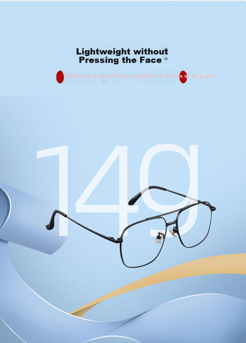 Gameking Myopia Glasses with Blue Light Protection And Radiation Protection for Men And Women, Prescription Available, GK008 Black 4
