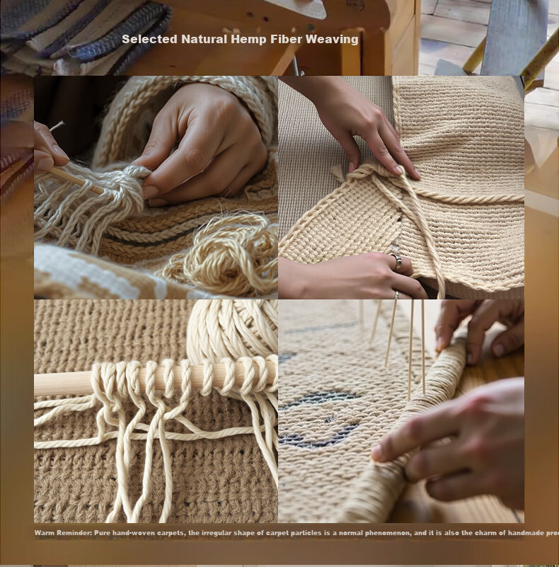 Dajiang Natural Sisal Entrance Mat, Doorway Rug, Foyer Carpet, Handwoven Entrance Mat, 60x90cm 3