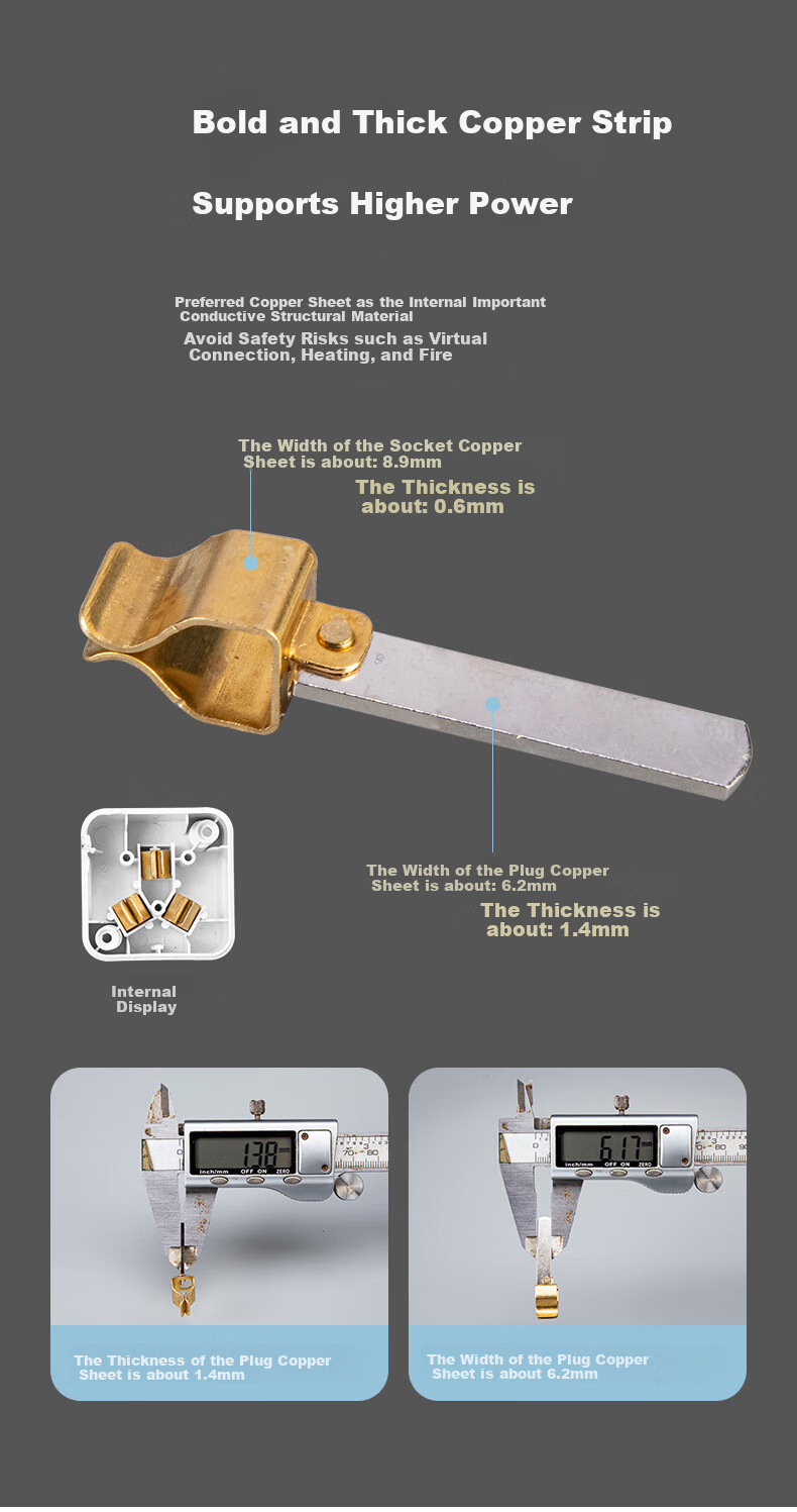 FDD 10A to 16A Socket Converter for Air Conditioner, Water Heater, Oil Stove, High-Power Power Socket Adapter 10A to 16A (Three-Pin) 8