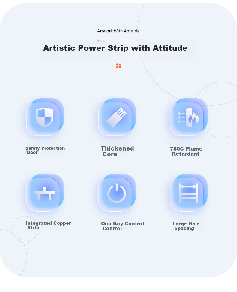 Cici National Standard Socket/power Strip/extension Cord/3-Outlet Master Switch, Total Length 1 Meter, A102 1