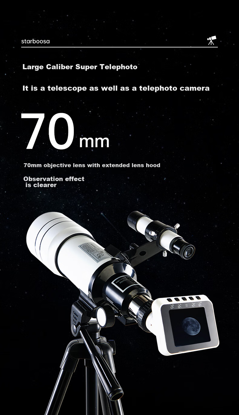 Starboosa Astronomical Telescope with Smart Star-Finding Connection Display, Children's Day Gift for Primary And Secondary School Students 5