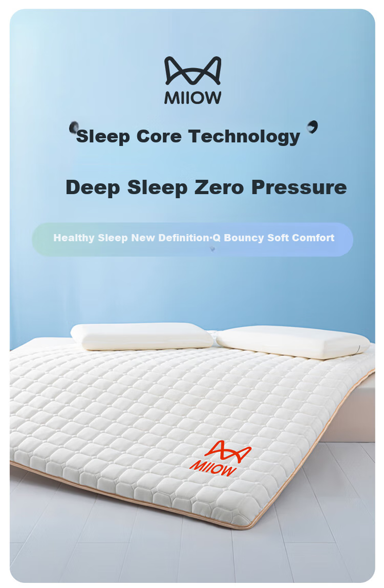 MiiOW Class A Latex Mattress Cover Pad, Soft Bedding for Home Bedroom Tatami Mat, 150*200cm 1