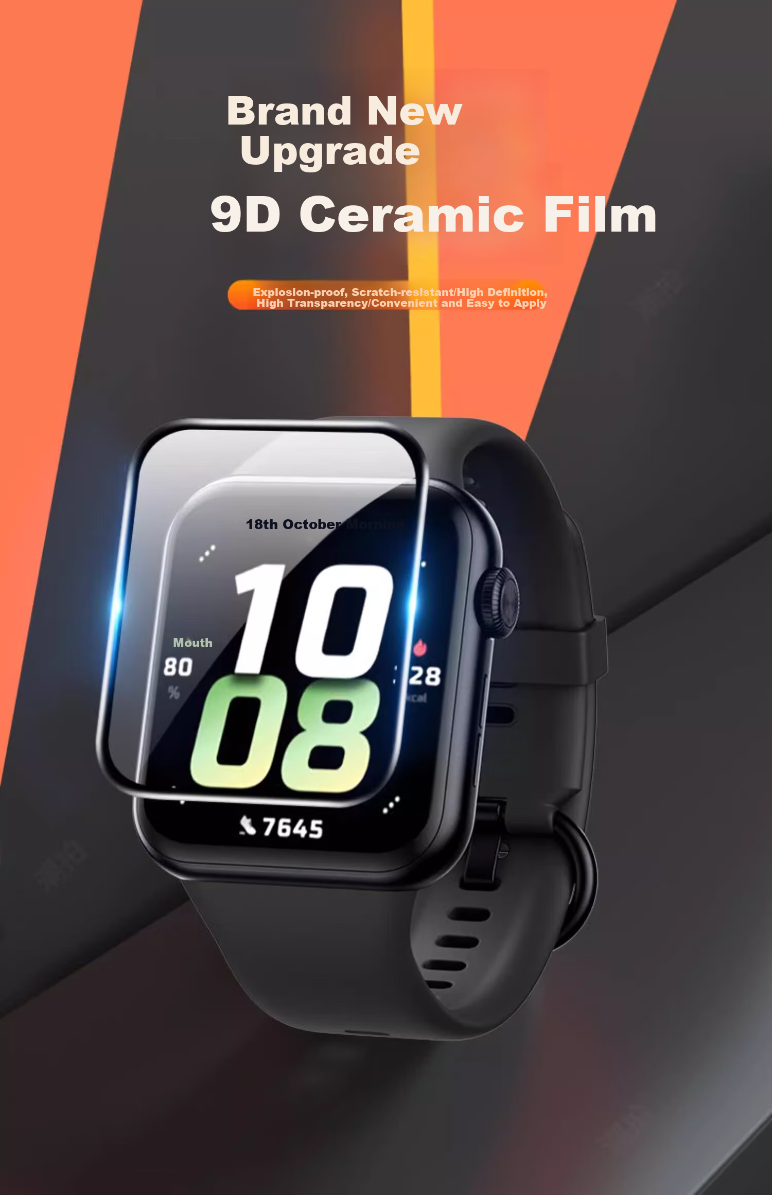 CHENSONG Suitable for HONOR Watch 5, Hydrogel Heat-Bent Protective Film, Not Tempered Glass Film 3