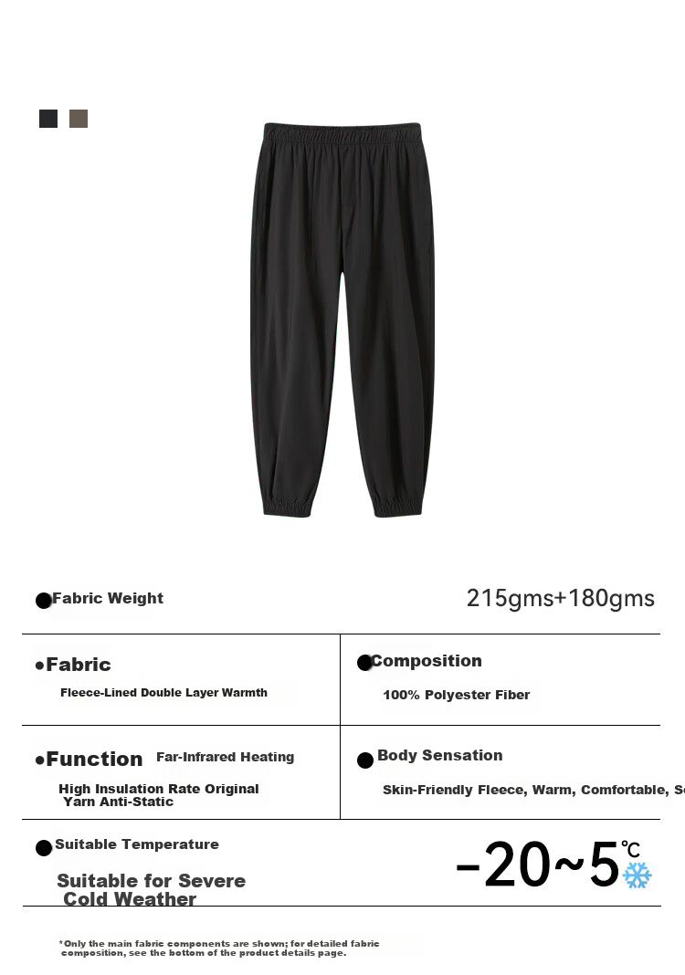 JD Original Double-Layer Warm Sports Pants, Autumn And Winter Commute Outdoor Fitness Running Casual Pants for Men, Fleece-Lined Versatile, Pine Green 2XL 3