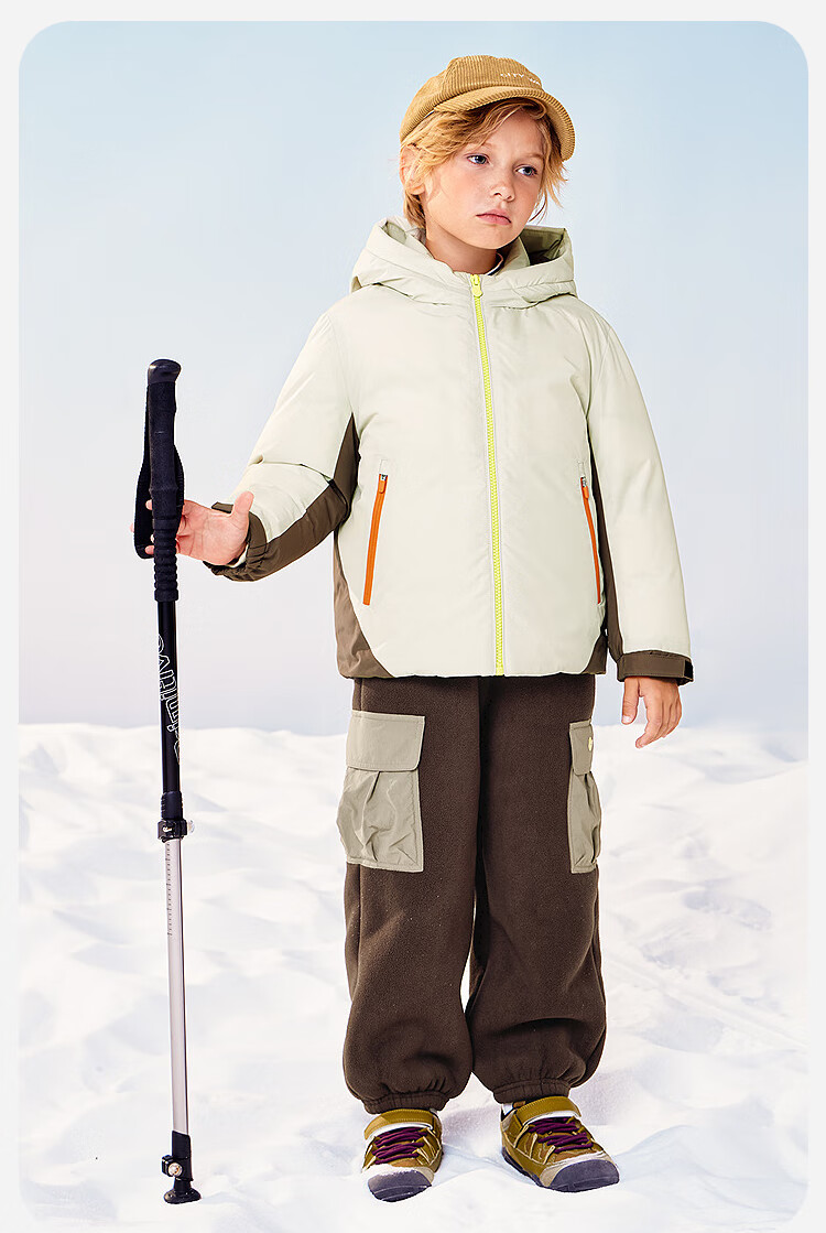 Minibala Kids Unisex Down Jacket Baby Warm Hooded Coat 2025 Winter Waterproof Windproof Dustproof 4