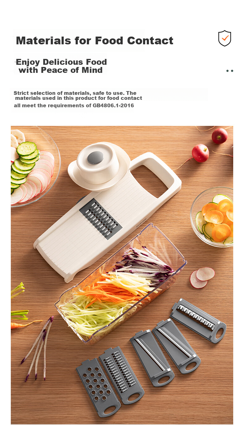 SUPOR Multifunctional Vegetable Cutter, Six-In Shredder, Slicer, And Grater KGF32AC10 10