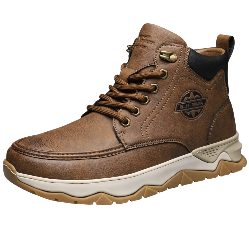 Bull Family Martin Boots Men 2026 Autumn Winter New High-Top Sneakers Men's Casual Outdoor Sports Hiking Shoes