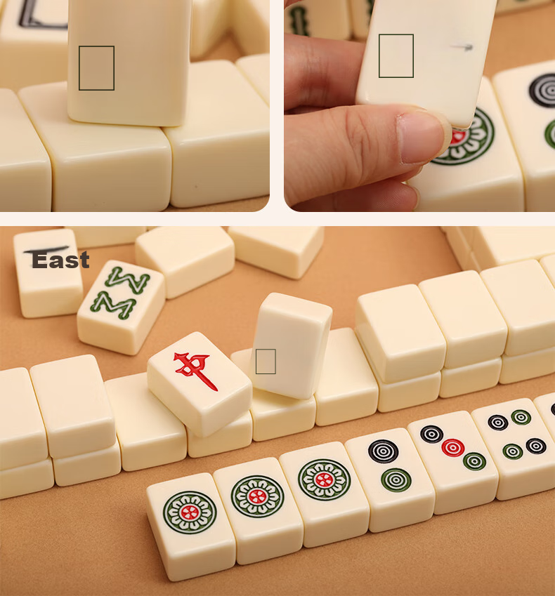 Shangke Chengpin 42mm Purple Qi Donglai Home Hand-Rubbed Mahjong Set 144 Tiles Purple Mahjong Tiles Family Gathering Storage Box 14
