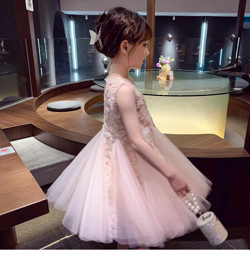 MIMIHELLO Girls Summer Dress 2025 New Fashionable Children's Mesh Princess Vest Dress for Little Girls 13