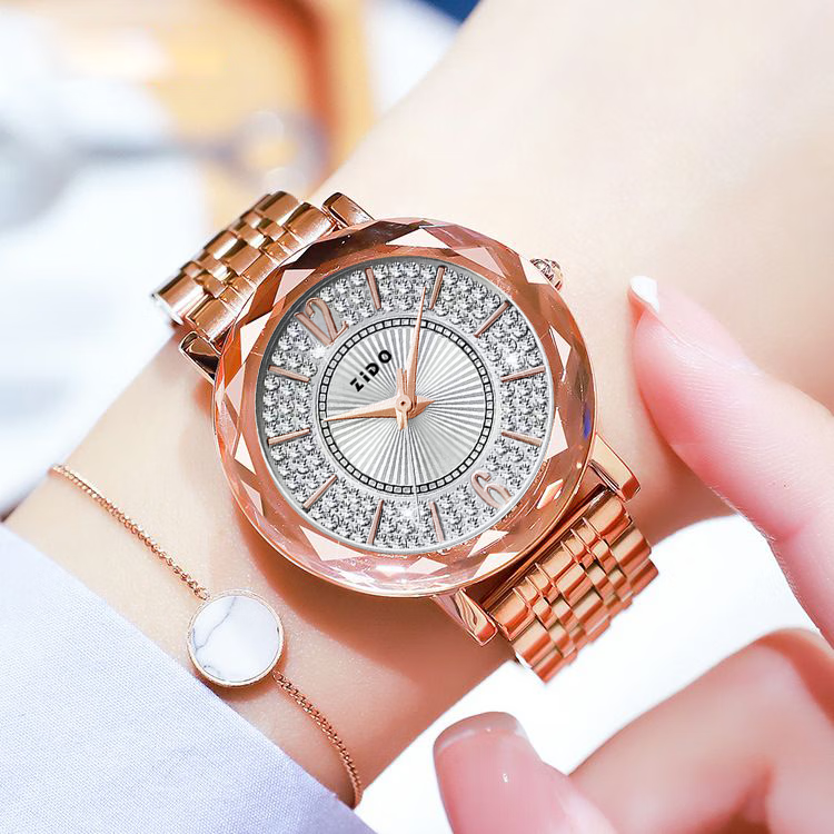 ZIDO ZIDO Light Luxury Women's Trendy Korean Style Quartz Watch 1207 White Dial