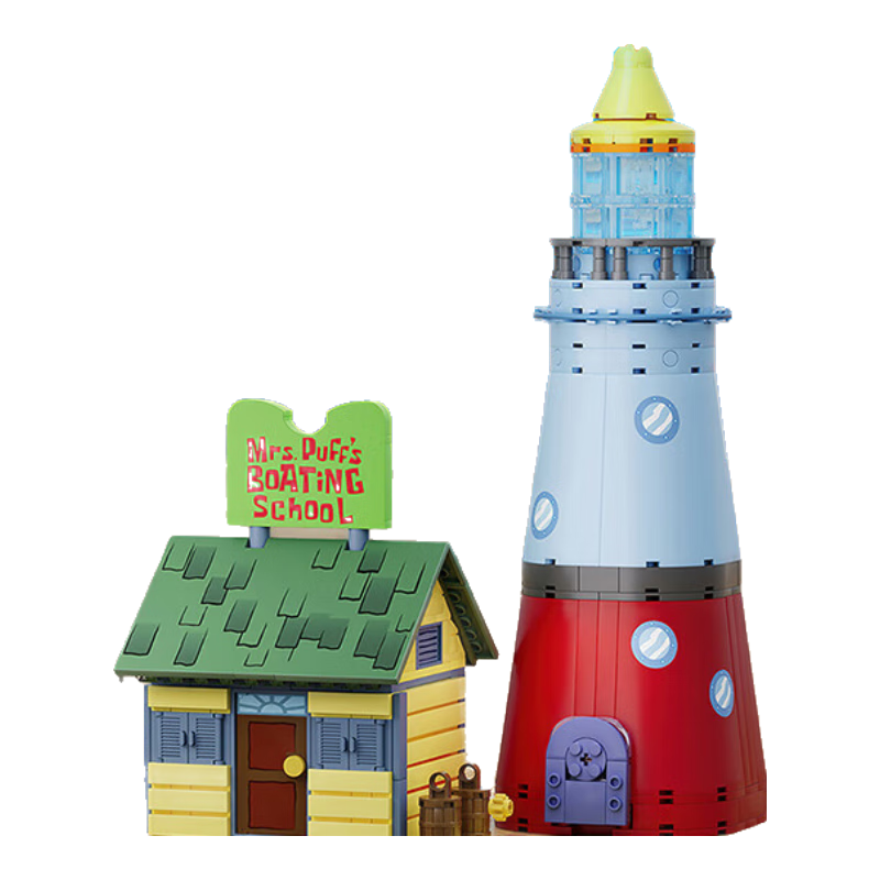 AREA-X SpongeBob SquarePants Trendy Building Blocks Toy for Kids Girls Gift Bikini Bottom Driving School
