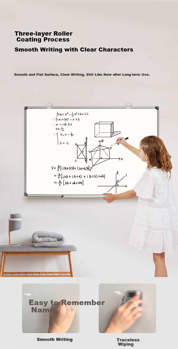 Kemi 60x90cm Hanging Paper Tripod Stand Whiteboard, Adjustable Height Writing Desk for Office And Home Use, Drawing Board CM60902S 2