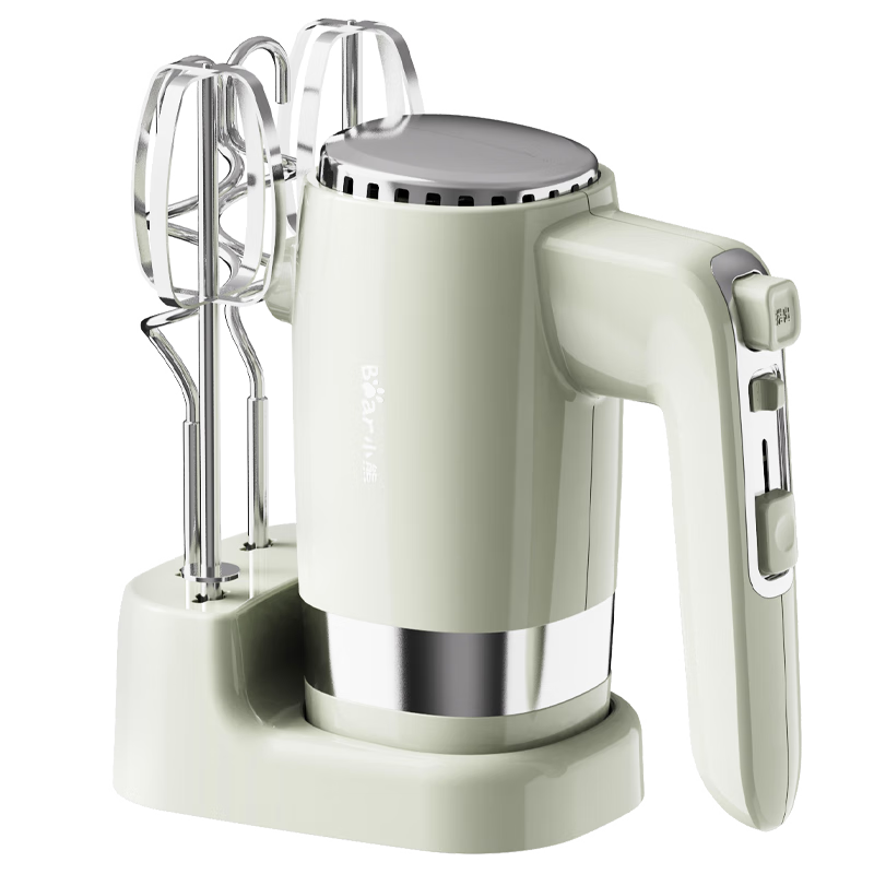 Bear Electric Egg Beater, Household Hand Mixer, Cream Whipper Mini, Baking Handheld Blender for Dough And Batter, Four Blades Ten Speeds DDQ-B02L1 Ai Gree